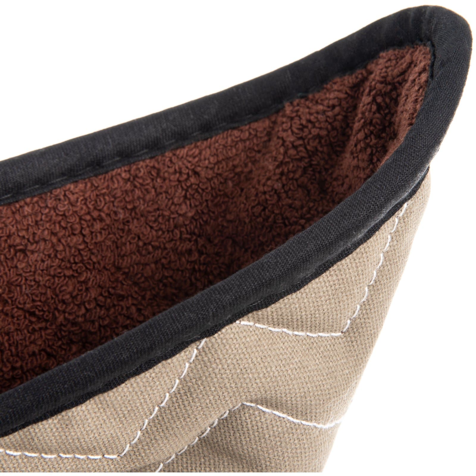 San Jamar Pot Holder 3X11X14 IN BestGuard® (Poly/Cotton Blend) Terry Cloth Tan Quilted 12/Pack