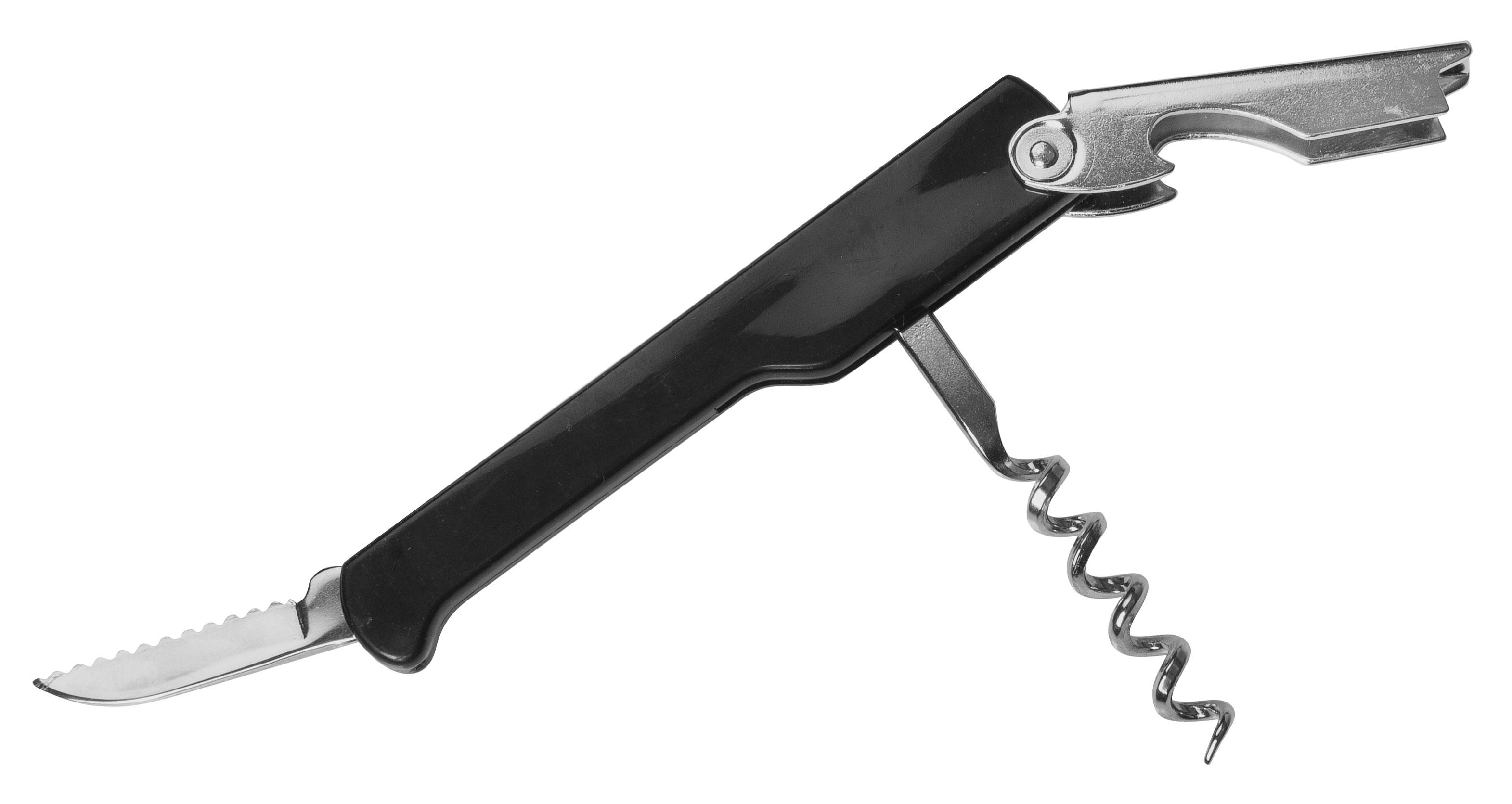 Corkscrew 8.75X3.5X5.125 IN Stainless Steel Black 1/Each