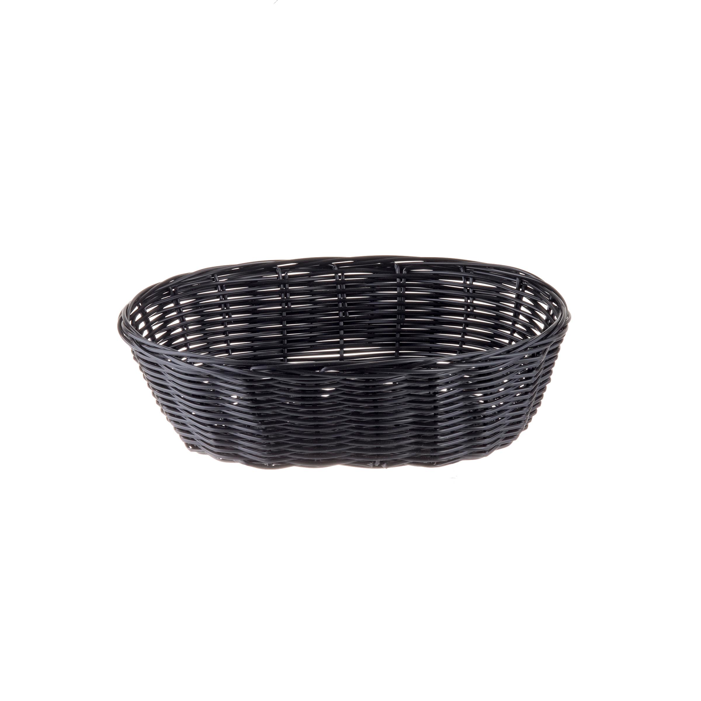 Basket 10X6.5X3 IN PP Black Oval 1/Each
