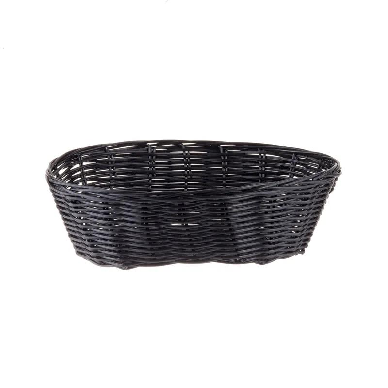 Basket 10X6.5X3 IN PP Black Oval 1/Each