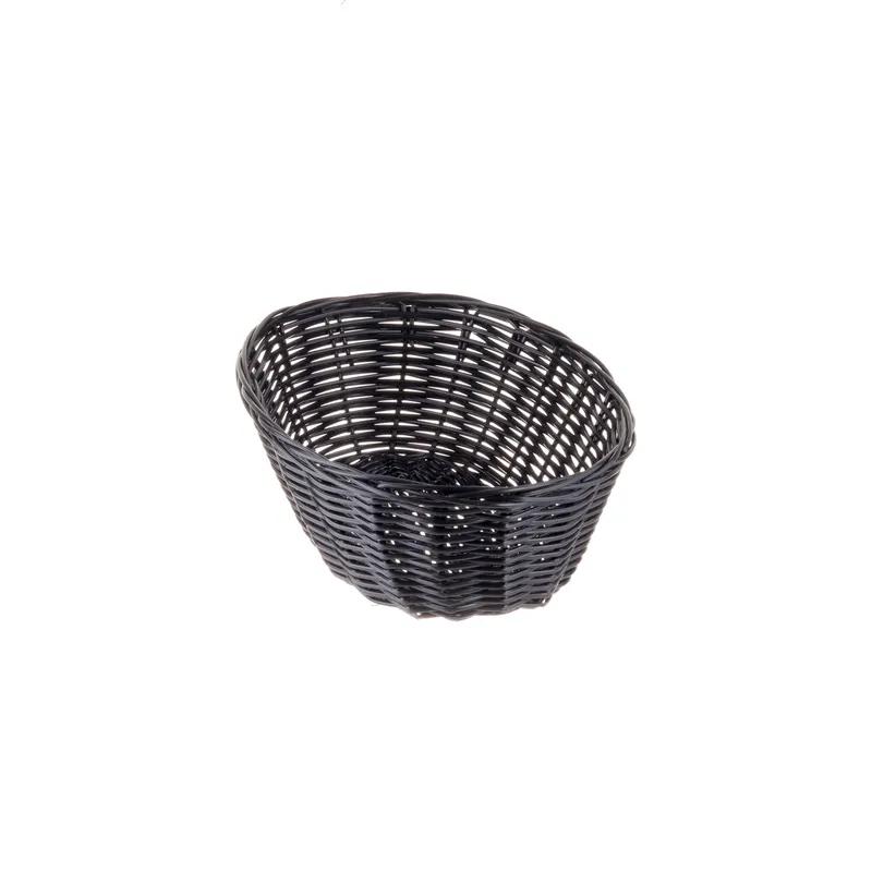 Basket 10X6.5X3 IN PP Black Oval 1/Each