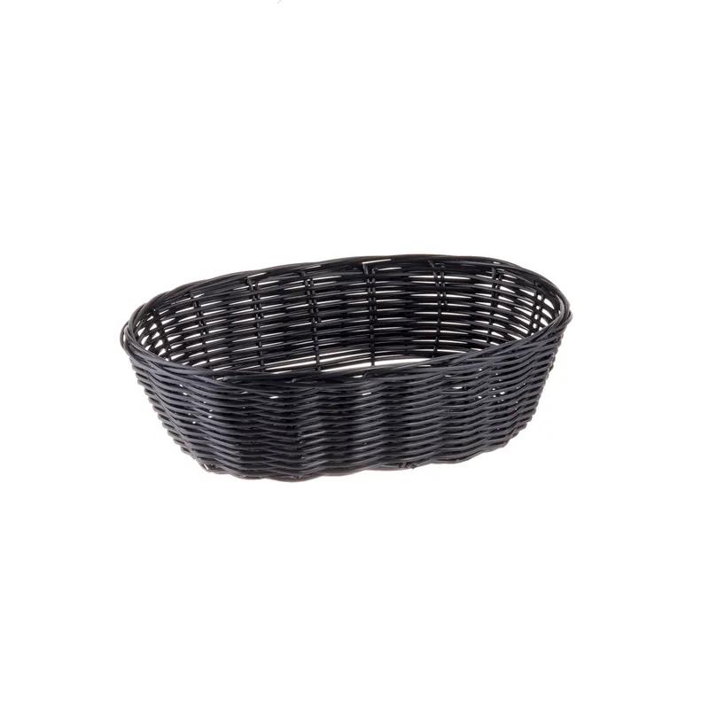 Basket 10X6.5X3 IN PP Black Oval 1/Each