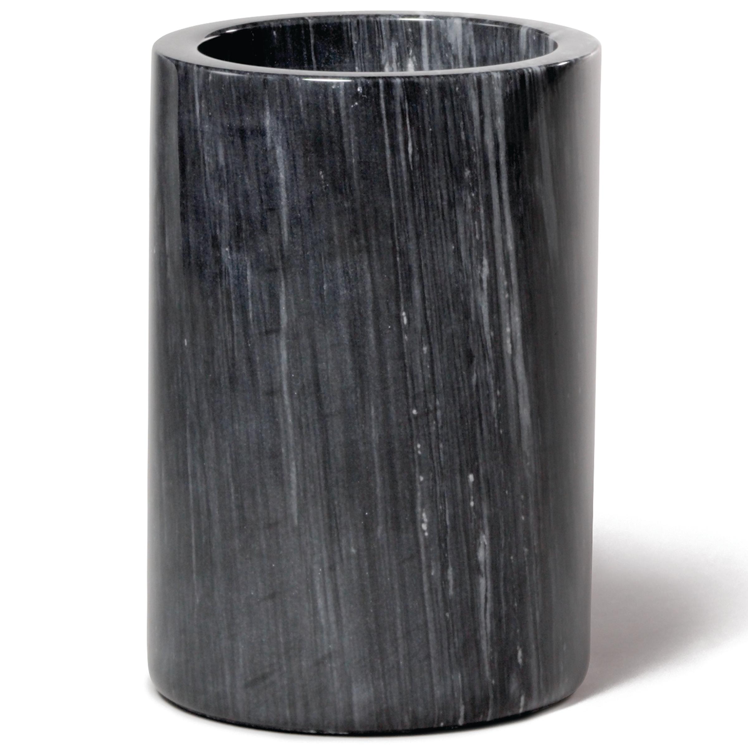 Wine Cooler 5.25X5.25X7.50 IN Marble Black Marble Design Hand Wash 1/Each