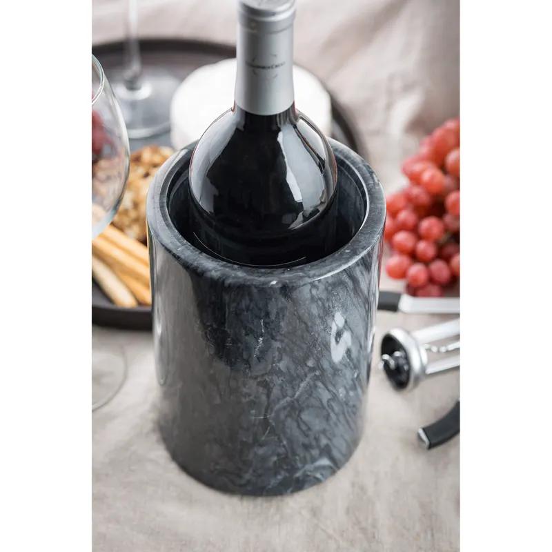 Wine Cooler 5.25X5.25X7.50 IN Marble Black Marble Design Hand Wash 1/Each