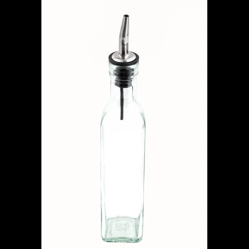 Oil & Vinegar Bottle & Lid Combo 8.5 OZ Translucent Green Pour Spout 1/Each