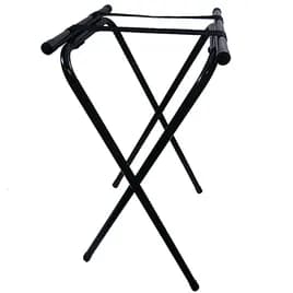 Double Bar Tray Stand 17.25X17.25X29.75 IN Powder Coated Steel Black 1/Each