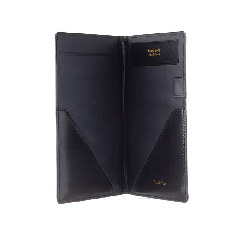 Check Holder 5.25X0.325X9 IN Vinyl Black Bi-Fold With Card Holder Thank You 1/Each