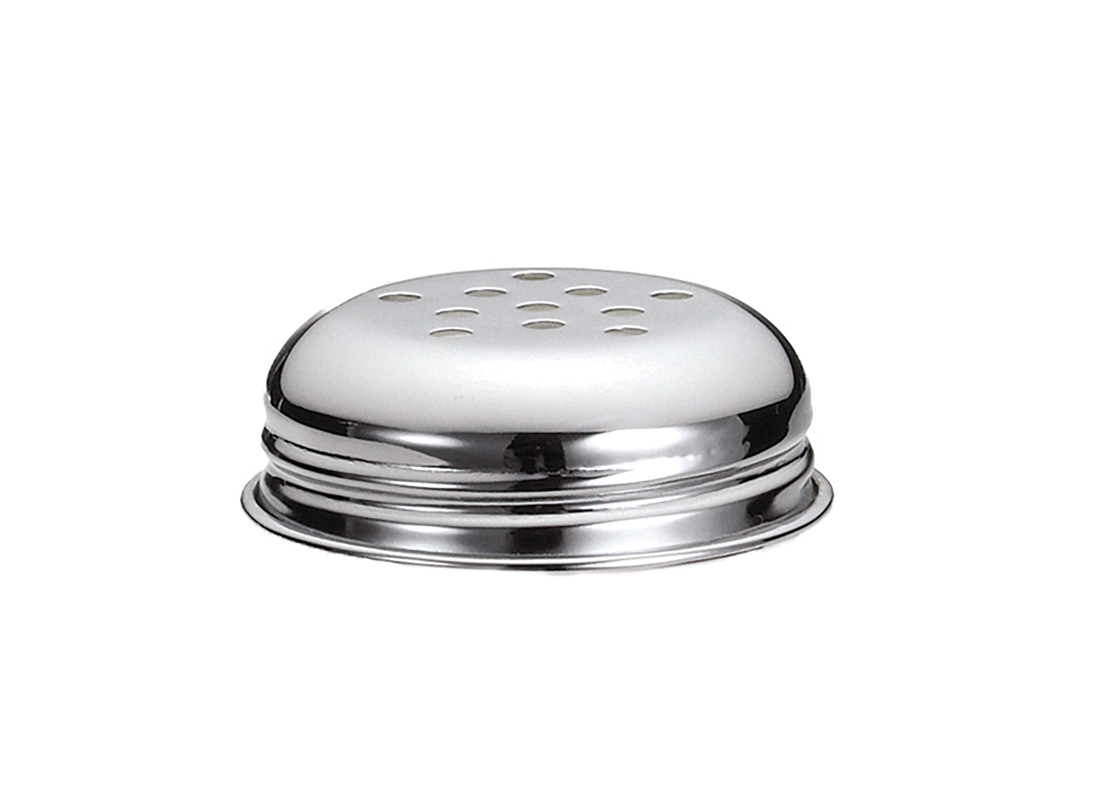Cheese Shaker Top 6 OZ Chrome Plated Steel Perforated 1/Each