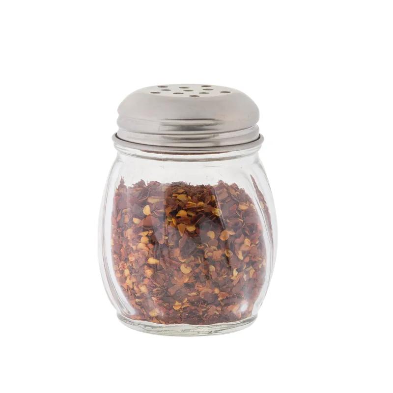 Cheese Shaker Top 6 OZ Chrome Plated Steel Perforated 1/Each