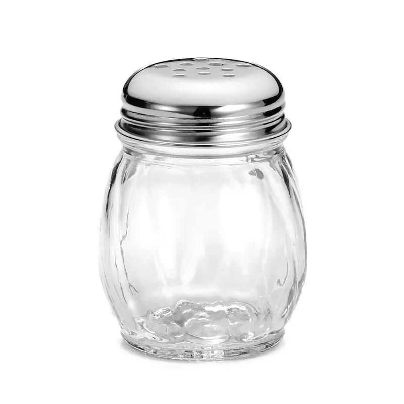 Cheese Shaker Top 6 OZ Chrome Plated Steel Perforated 1/Each