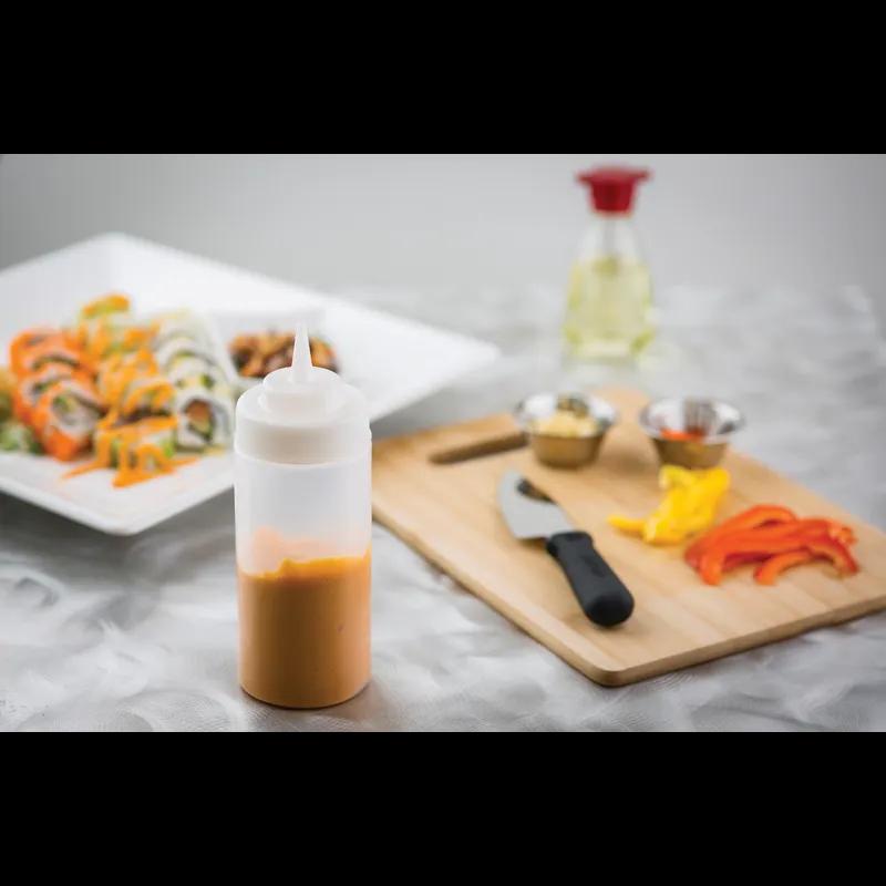 Cap 63MM 2.75X2.5 IN Polypropylene Copolymer (PPC) Natural Round For Bottle Dishwasher Safe Replacement Squeeze 12/Pack