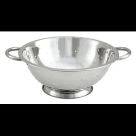 Colander 14.25X11.625X3.9375 IN 5 QT Stainless Steel Pedestal Base Tapered Round Handle 1/Each