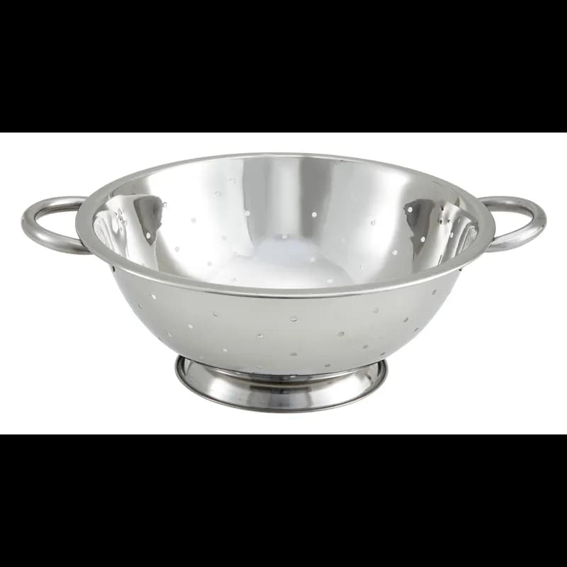 Colander 14.25X11.625X3.9375 IN 5 QT Stainless Steel Pedestal Base Tapered Round Handle 1/Each
