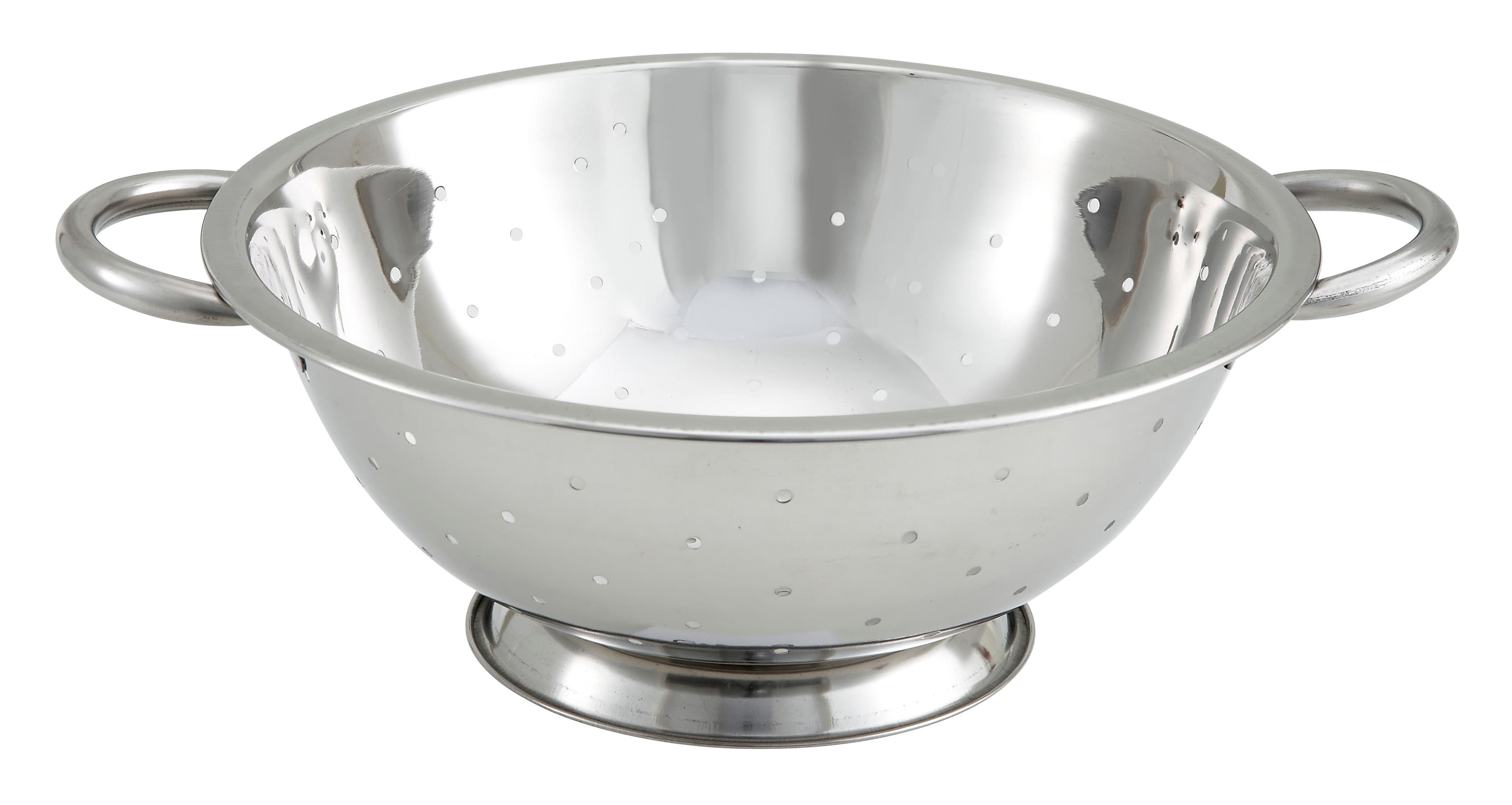 Colander 14.25X11.625X3.9375 IN 5 QT Stainless Steel Pedestal Base Tapered Round Handle 1/Each