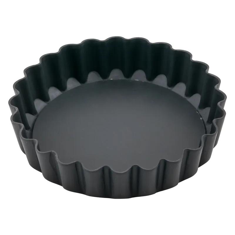Quiche & Tart Pan 4X0.75 IN Aluminized Carbon Steel Non-Stick 1/Each