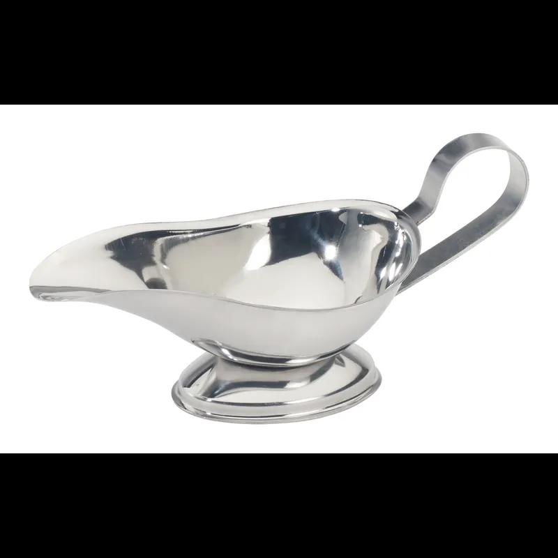Gravy & Sauce Boat 6.125X2.875X2.75 IN 3 OZ Stainless Steel 1/Each