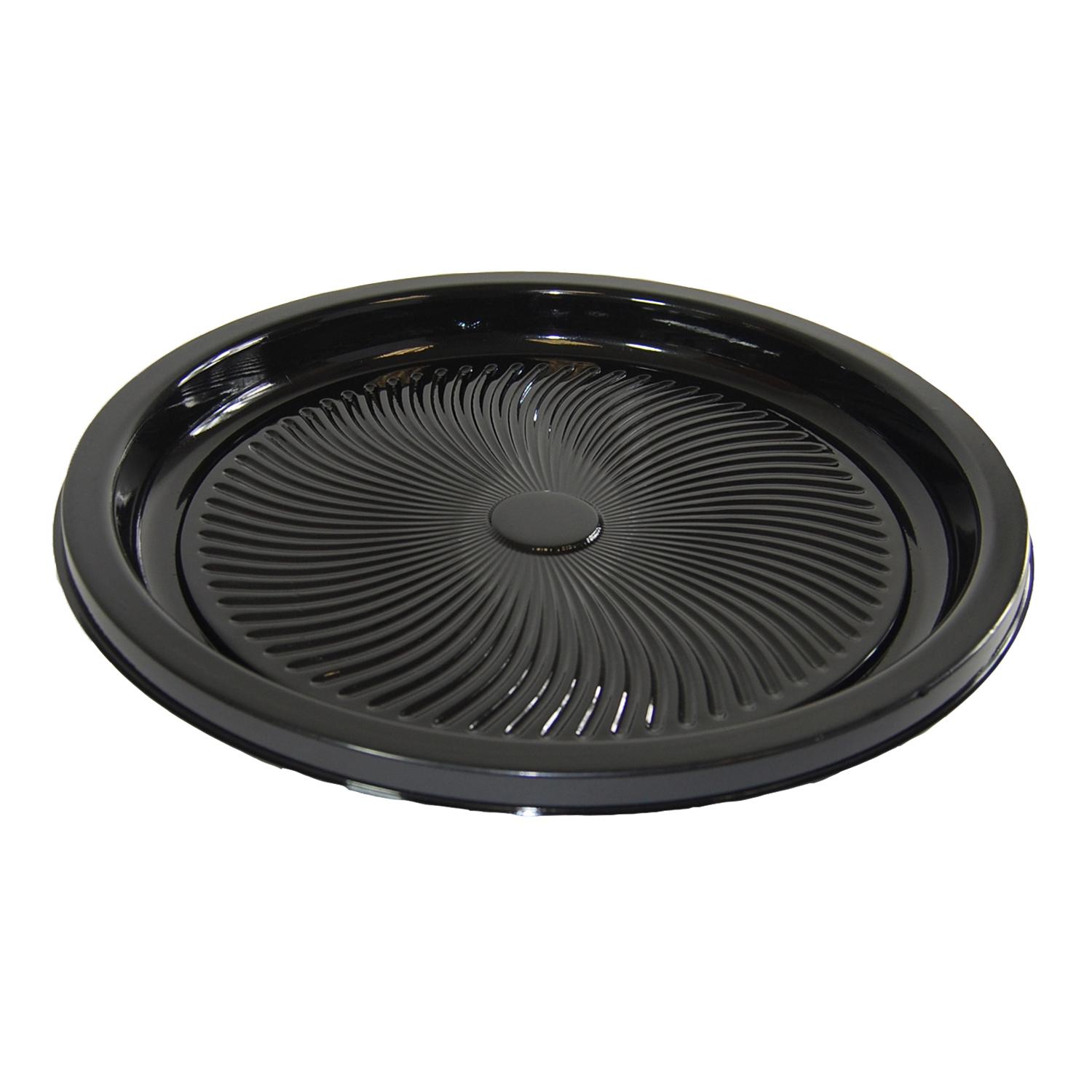 Serving Tray Base 16.13X1.38 IN PET Black Round 36/Case