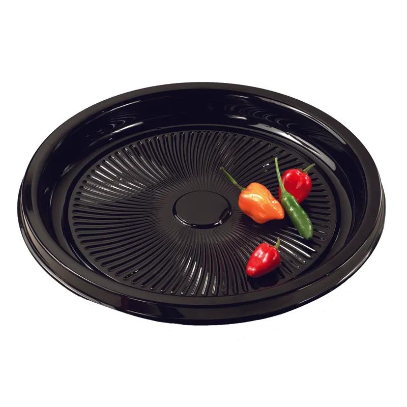 Serving Tray Base 16.13X1.38 IN PET Black Round 36/Case