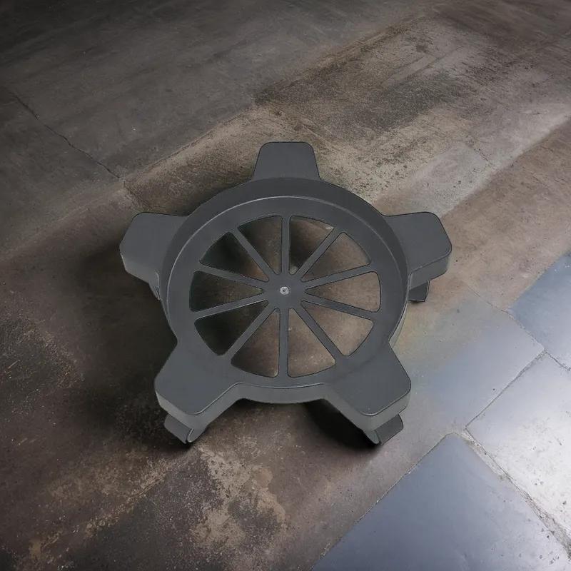 Drum & Pail Dolly 75 LB Black Round Plastic Cross-Brace With Support Ring 1/Each