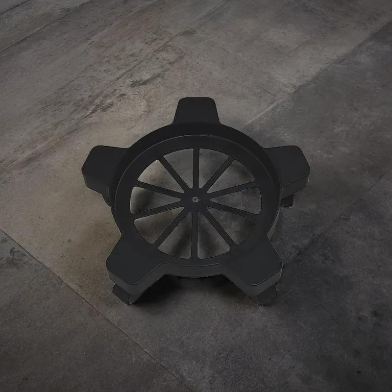 Drum & Pail Dolly 75 LB Black Round Plastic Cross-Brace With Support Ring 1/Each