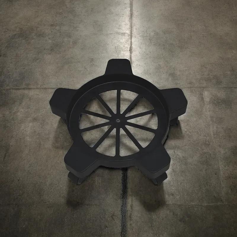 Drum & Pail Dolly 75 LB Black Round Plastic Cross-Brace With Support Ring 1/Each