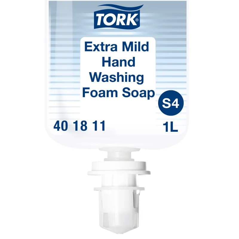 Tork Hand Soap 33.8 FLOZ Perfume-Free Clear Foaming Extra Mild For S4 1 Count/Pack 6 Packs/Case 6 Count/Case