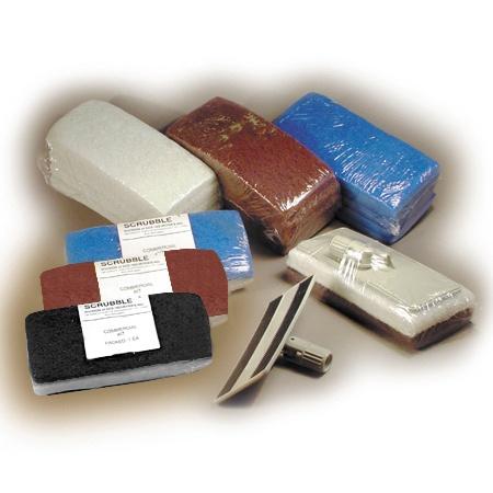 Cleaning Pad 4.5X10 IN Brown Rectangle 5 Count/Pack 4 Packs/Case 20 Count/Case