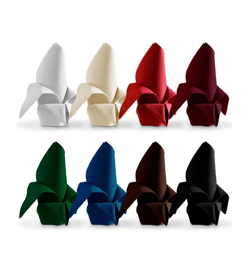 Dinner Napkins 20X20 IN Ivory Spun Polyester 1/Dozen