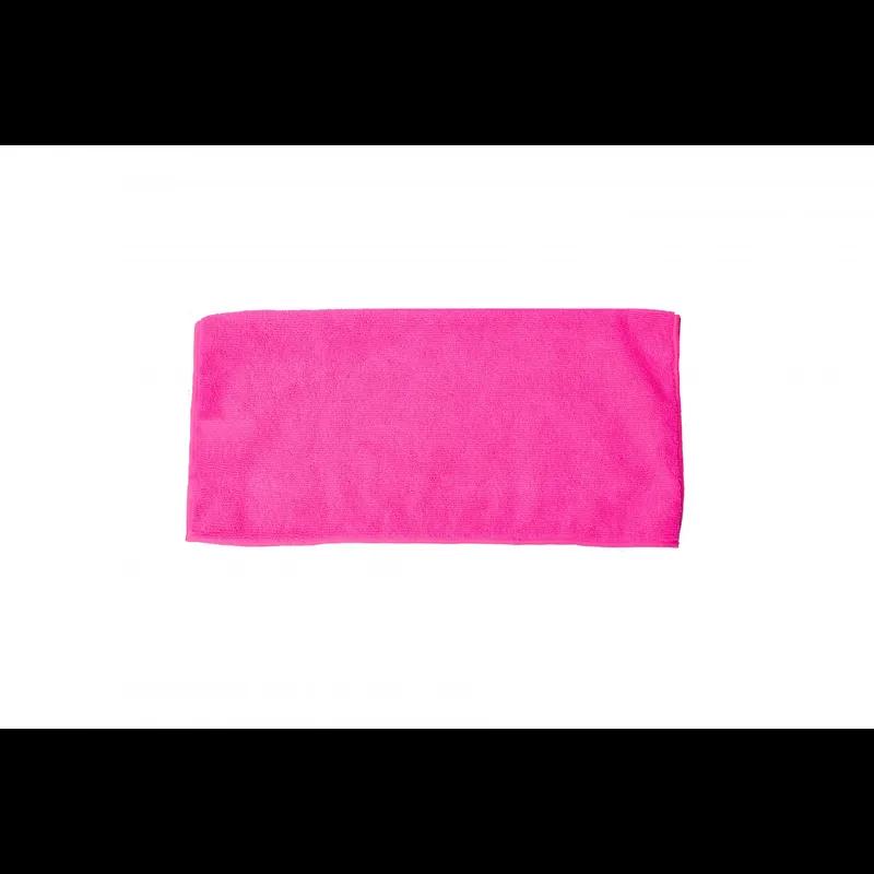 JaniFiber Cleaning Cloth 16X16 IN Standard Microfiber Pink 24/Box