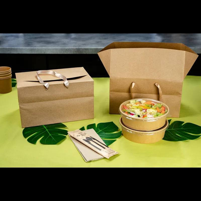 Bucket & Tub With PP Lid 40 OZ Paper Kraft Round 25 Count/Pack 8 Packs/Case 200 Count/Case