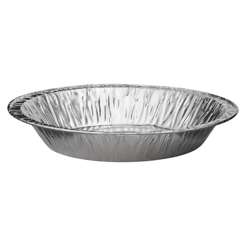 Victoria Bay Pie Pan 6X1 IN Aluminum Silver Round Deep Freezer Safe 100 Count/Pack 10 Packs/Case 1000 Count/Case