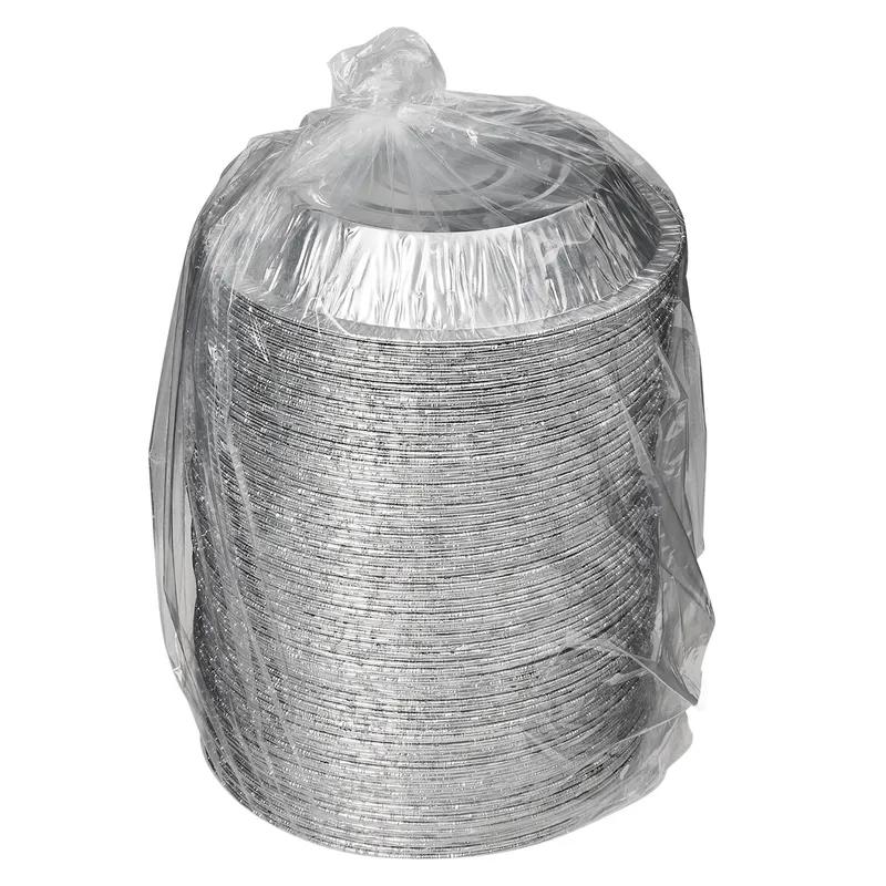 Victoria Bay Pie Pan 6X1 IN Aluminum Silver Round Deep Freezer Safe 100 Count/Pack 10 Packs/Case 1000 Count/Case