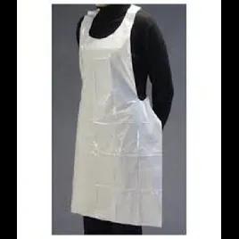 Apron 24X24 IN White LDPE Disposable 100/Box