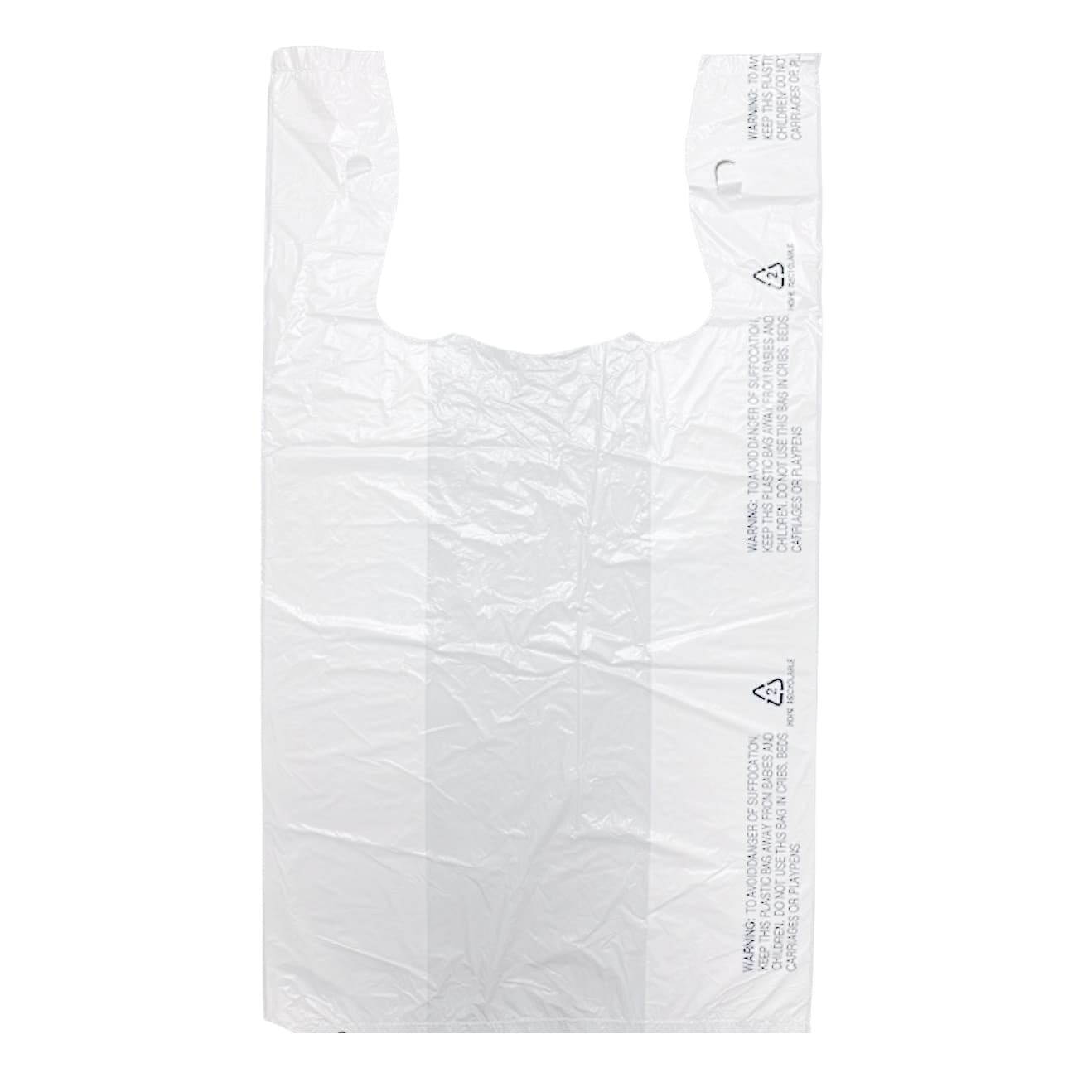 Victoria Bay Bag 12X7X22 IN 8 LB 16MIC Heavy Duty White T-Shirt 480/Case