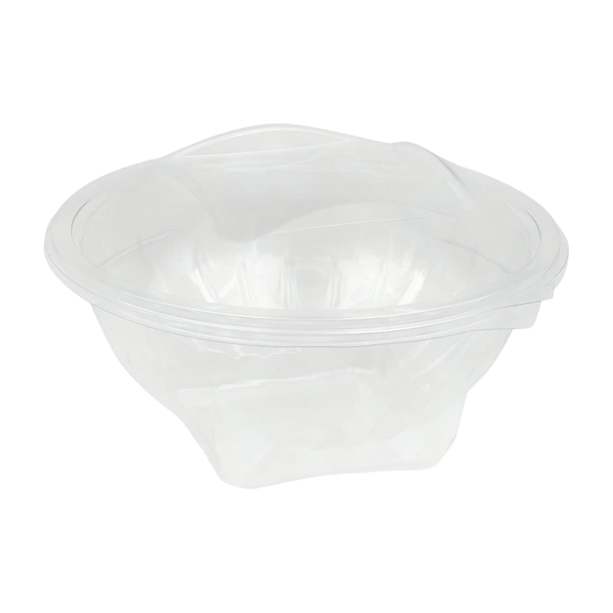 Victoria Bay Bowl & Lid Combo 48 OZ PET Clear Square to Round Hinged 150/Case