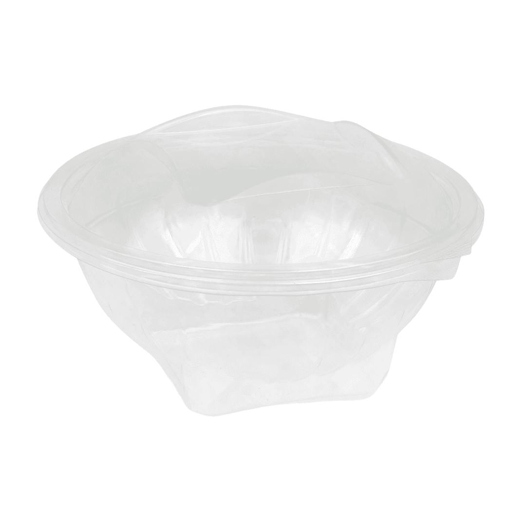 Victoria Bay Bowl & Lid Combo 48 OZ PET Clear Square to Round Hinged 150/Case