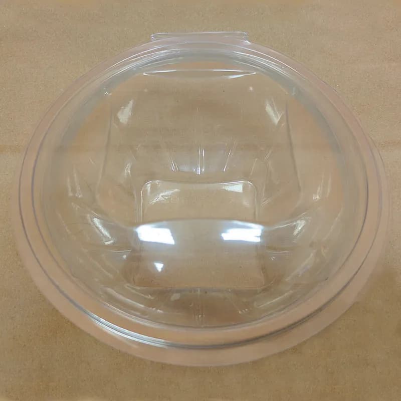 Bowl With Hinged Lid 24 OZ PET Clear Round Square Bottom 200/Case