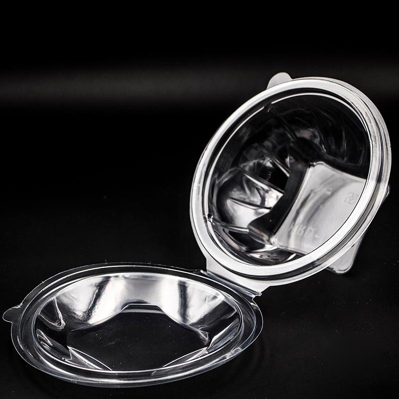 Bowl With Hinged Lid 12 OZ PET Clear Round Square Bottom 200/Case