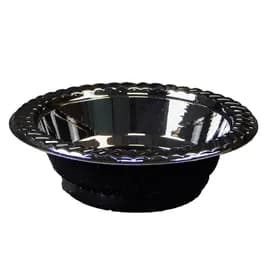 Victoria Bay Bowl 12 OZ HIPS Black Round Heavy 1000/Case
