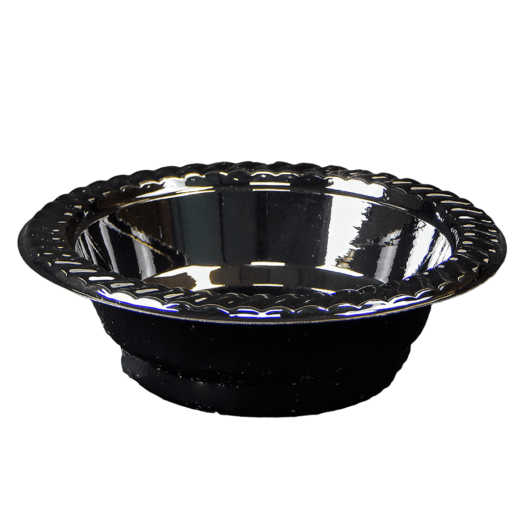 Victoria Bay Bowl 12 OZ HIPS Black Round Heavy 1000/Case