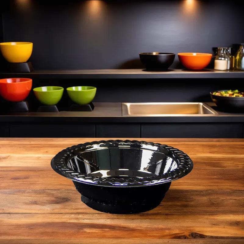 Victoria Bay Bowl 12 OZ HIPS Black Round Heavy 1000/Case