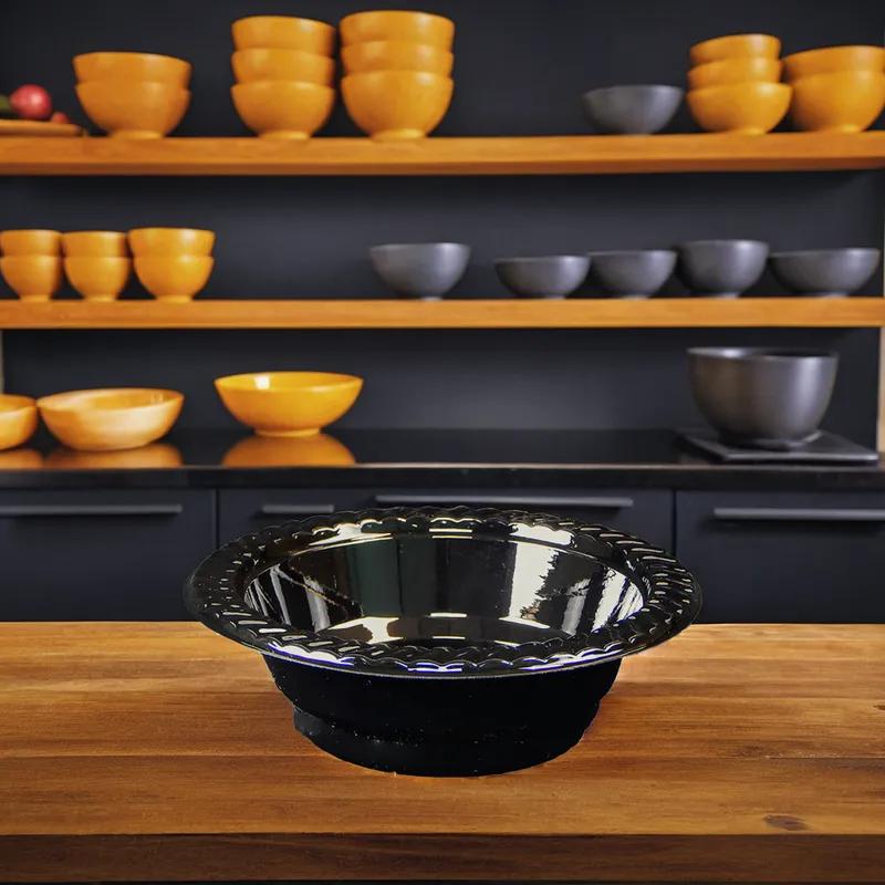 Victoria Bay Bowl 12 OZ HIPS Black Round Heavy 1000/Case