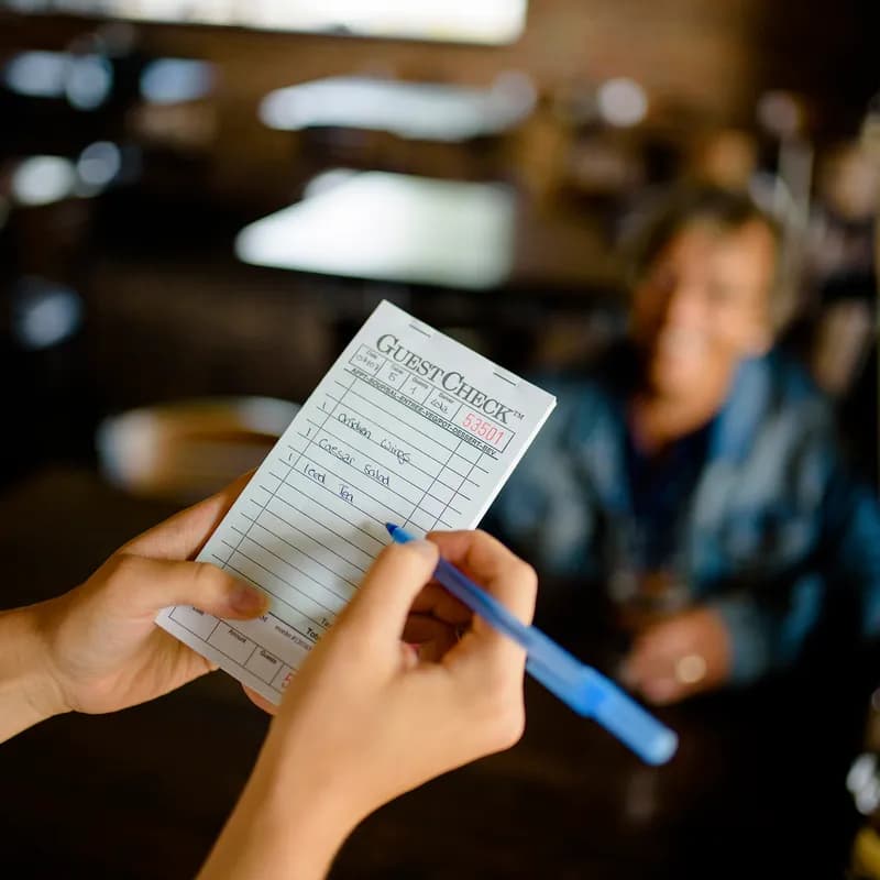 Guest Check Board Medium (MED) Paper Cardboard Green 1-Part 2500/Case