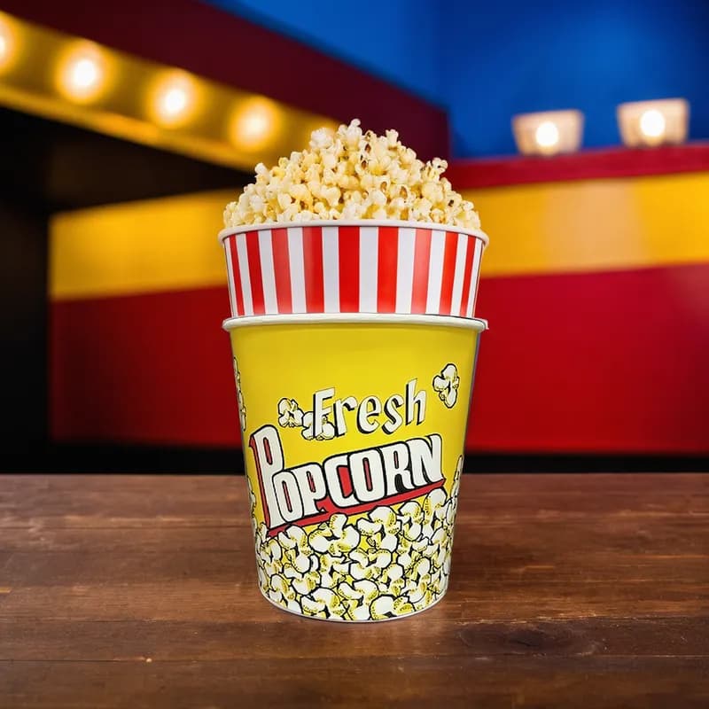 Victoria Bay Popcorn Bucket & Tub 130 OZ Paper Stock Print 150/Case