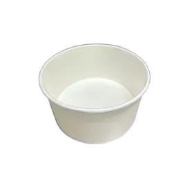 Victoria Bay Hot Food Container Base 24 OZ Double Wall Poly-Coated Paper White Round 600/Case
