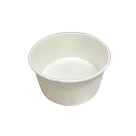 Victoria Bay Hot Food Container Base 24 OZ Double Wall Poly-Coated Paper White Round 600/Case