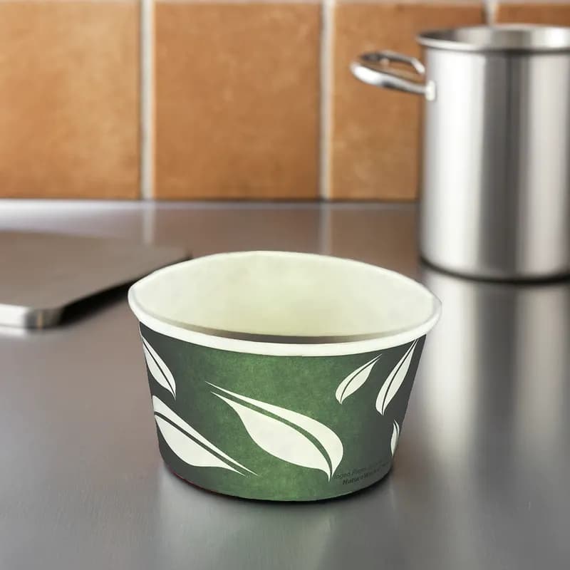 Hot Food Container Base 12 OZ Paper PLA Stock Print Round 1000/Case