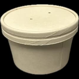 Victoria Bay Food Container Base & Lid Combo 8 OZ Paper Kraft Round 250/Case