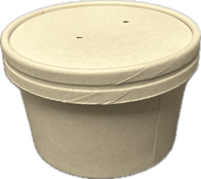Victoria Bay Food Container Base & Lid Combo 8 OZ Paper Kraft Round 250/Case
