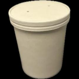 Victoria Bay Hot Food Container Base & Lid Combo 32 OZ Bamboo Pulp Fiber Kraft Round 250/Case